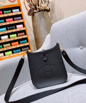 에르메스 미니 에블린16 블랙 금장 끌레망스 가죽